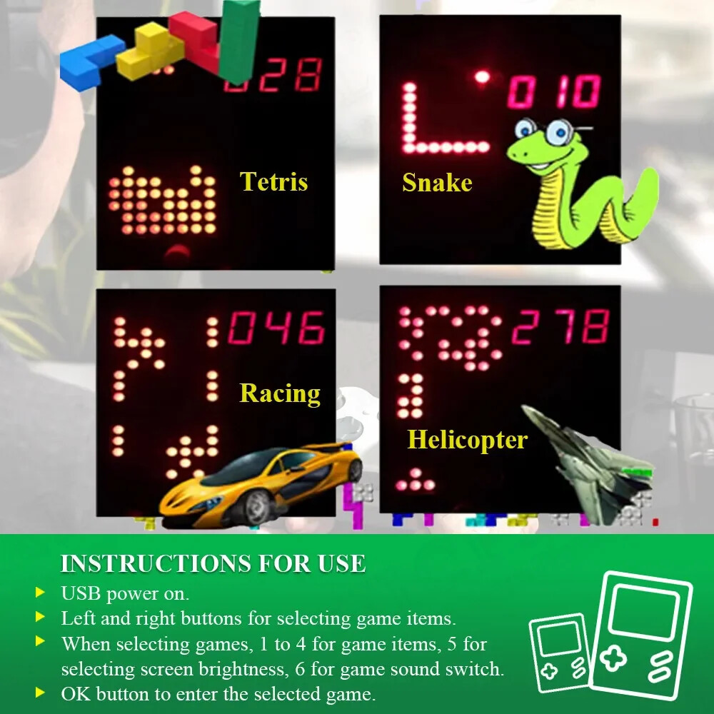 DIY Pixel Game Maker Electronics DIY Kit Soldering Project Learning Assembly