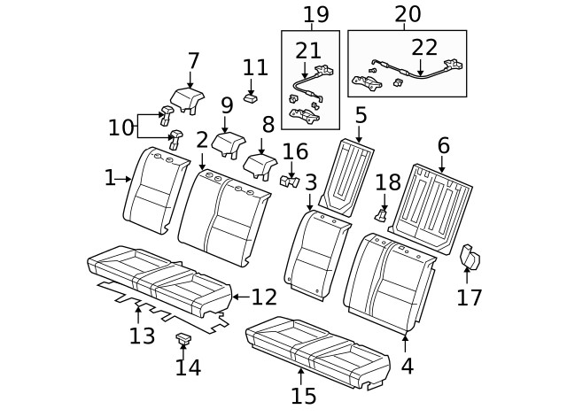 Genuine Honda Headrest 82540-SVA-A52ZA