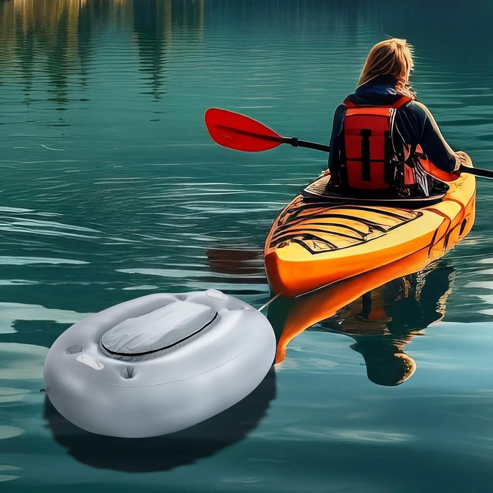 2 Pack Floating Coolers River Inflatable Cooler 40 Qt River Cooler Float W/ Lid