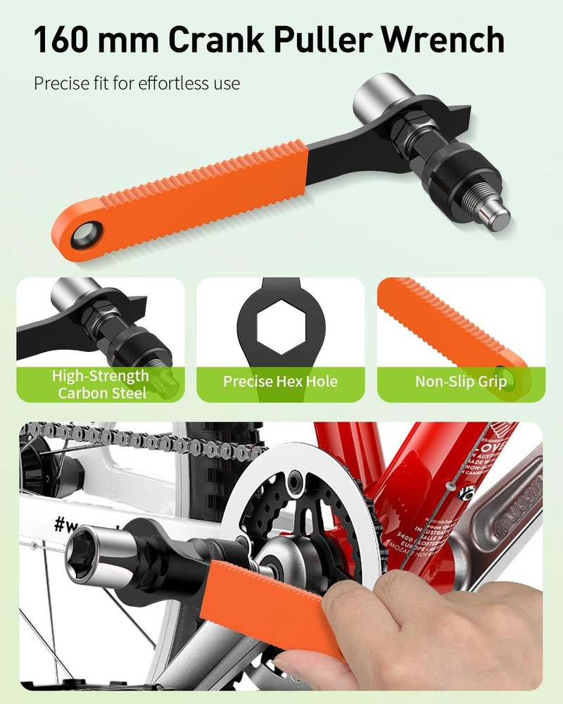 Bicycle Crank Puller And Removal Tool Bottom Bracket Maintenance Tool Kit