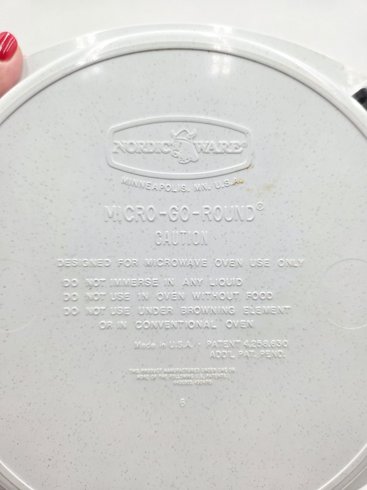Vintage Nordic Ware Micro Go Round Microwave Turntable Plate Tested Works