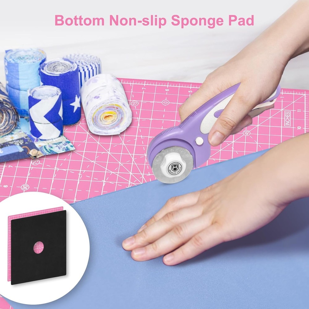 12"x12" Rotating Cutting Mat, Self Healing Mat with 360-Degree