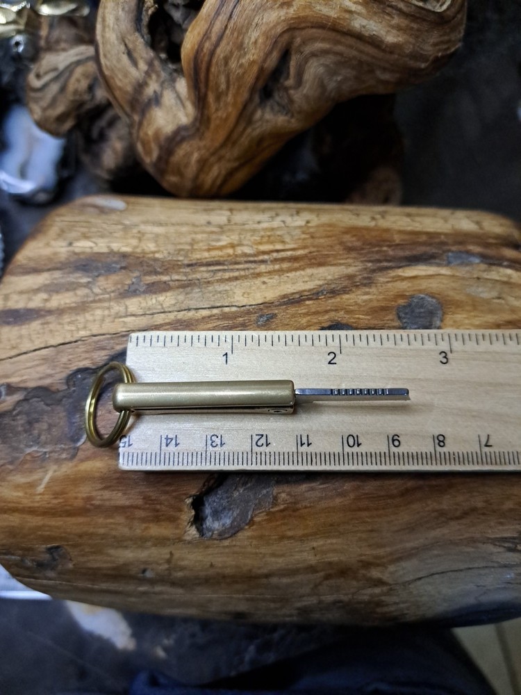 Super Mini Brass Keychain Knife