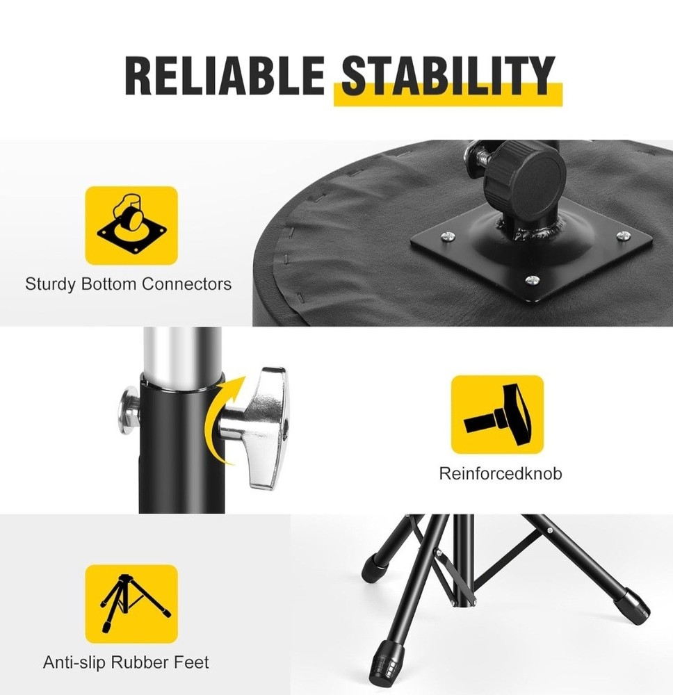 Drum Throne,Adjustable Stool Drum Universal Drum Throne Drummer Stool for Adu...