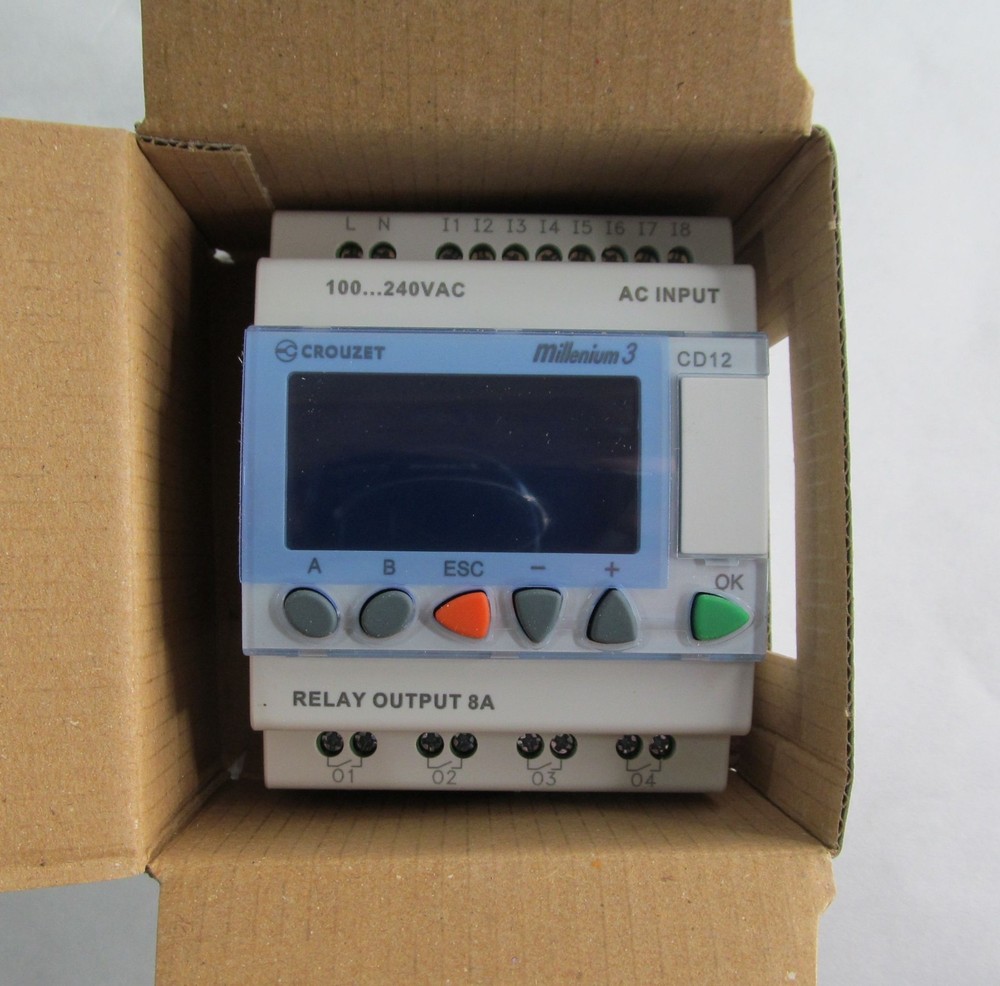 NEW CROUZET 88974043 MILLENIUM 3 CD12 PLC SMART PROGRAMMABLE LOGIC CONTROLLER