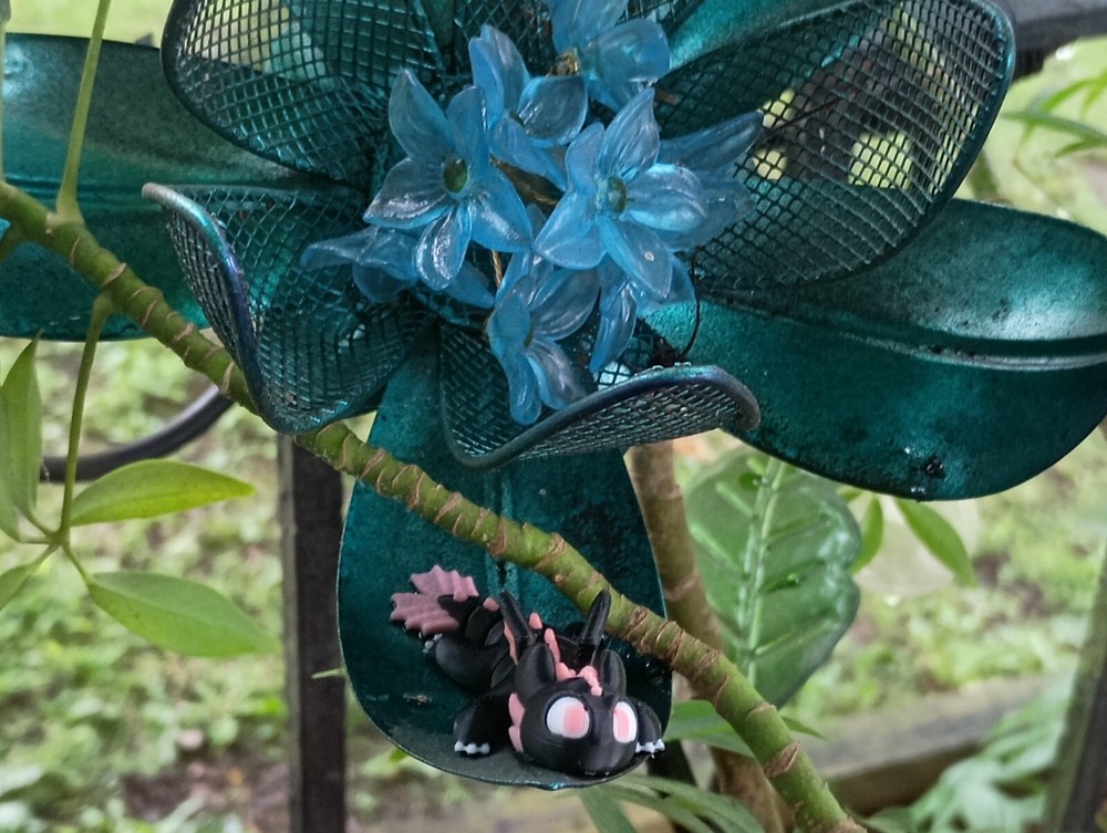 3D Printed Jiggle Pet Black Dragon