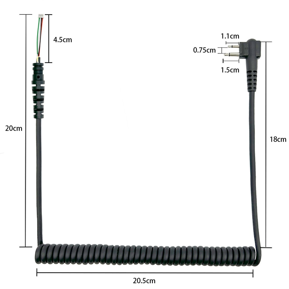 Replacement Speaker Mic Cable For GP68 GP88 CP200 GP2000 CP1660 Microphone