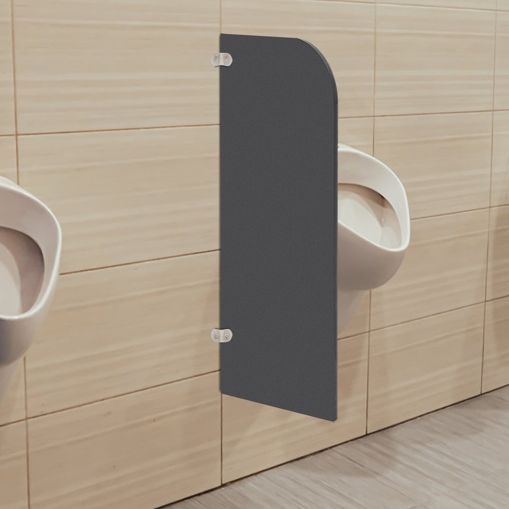 Wall-Mounted Men Urinal Partition Screen, Urinal Partition Divider Screen Black