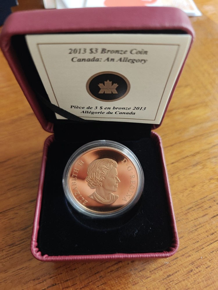 2013 $3 Bronze Coin- Canada An Allegory