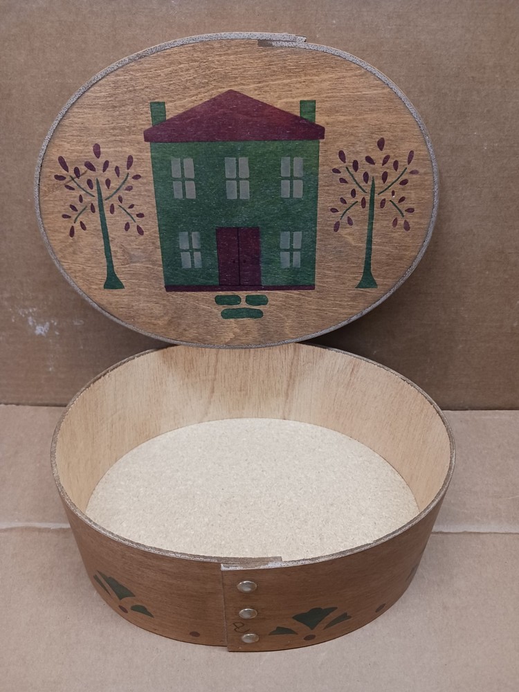 vintage shaker wood sewing box