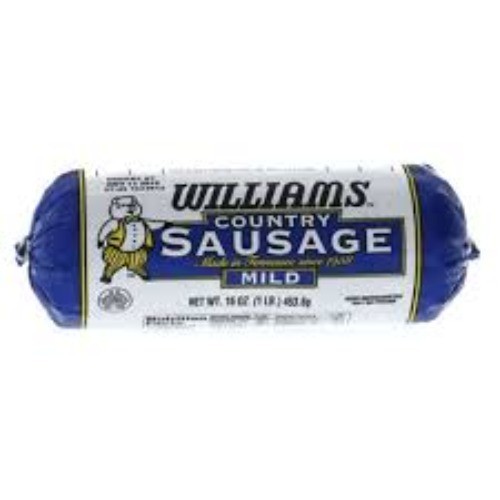 Williams Mild Country Sausage 16 Oz (4 Pack)