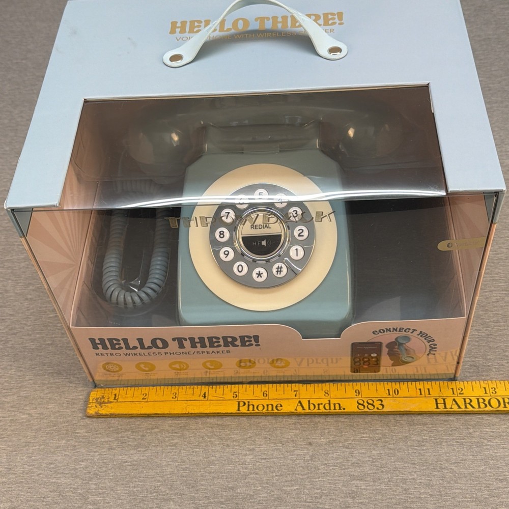 Hello There! Retro Wireless throw back Blue RARE Phone/ Speaker Bluetooth - NEW