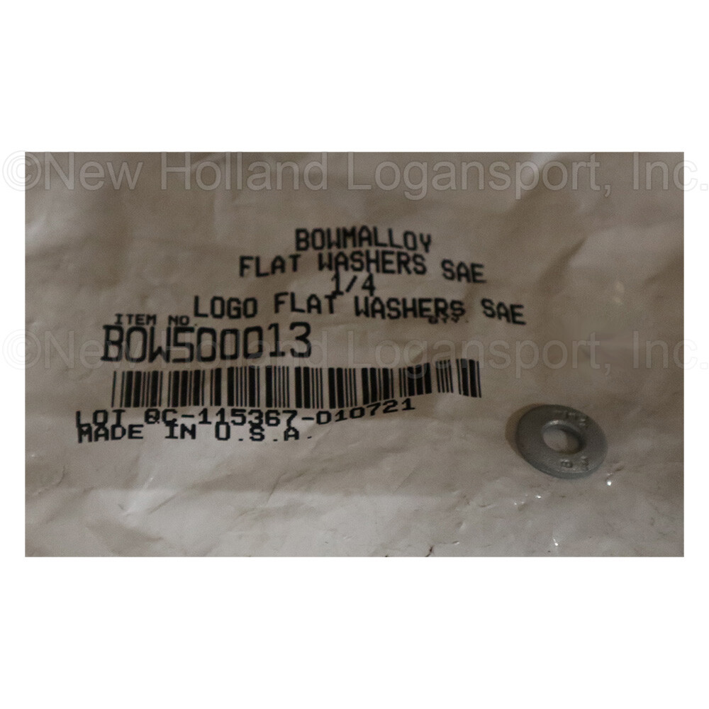1/4 Flat Washer Part # BOW500013
