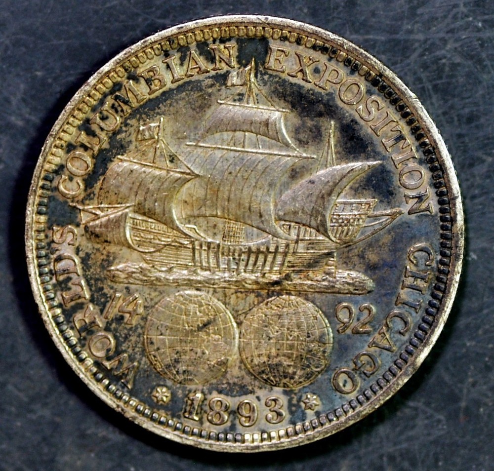 1893 SILVER COLUMBIAN COMMEMORATIVE HALF DOLLAR 50c