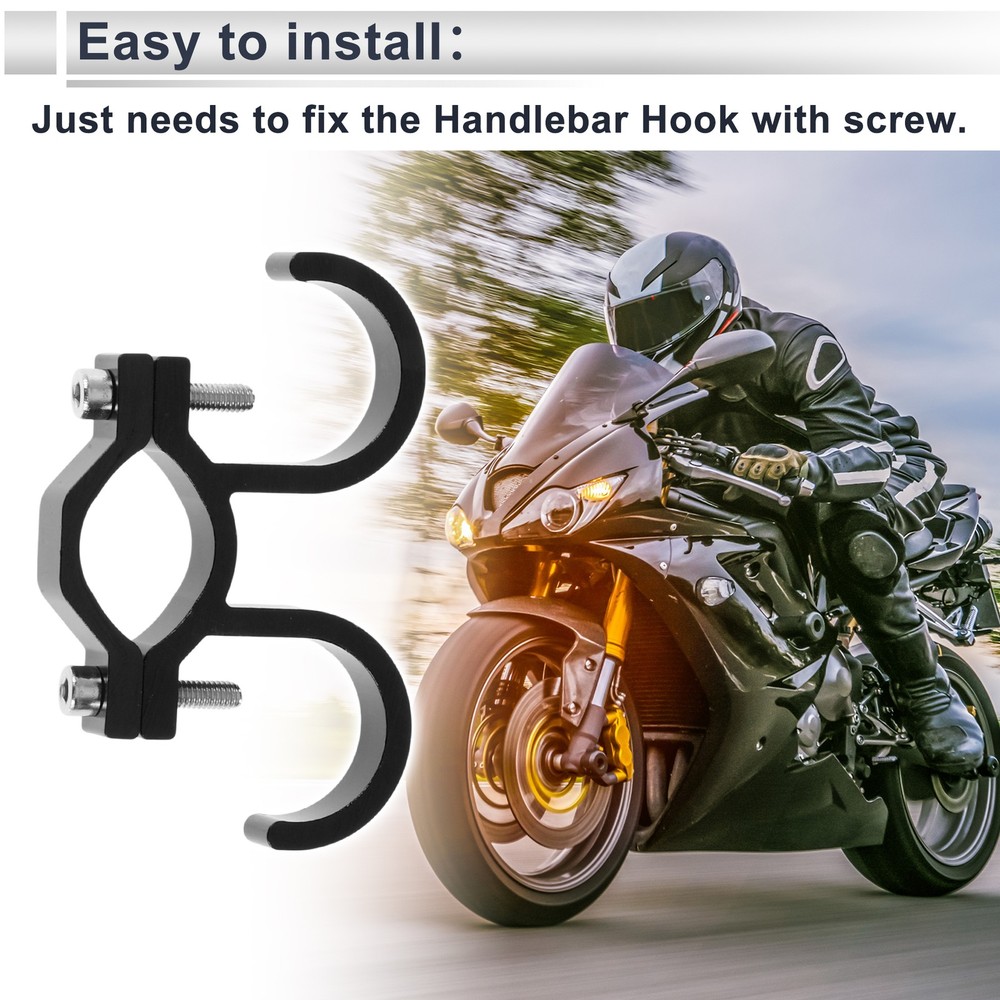 Motorcycle Hook for Rounded Key Compass 1 Set Black
