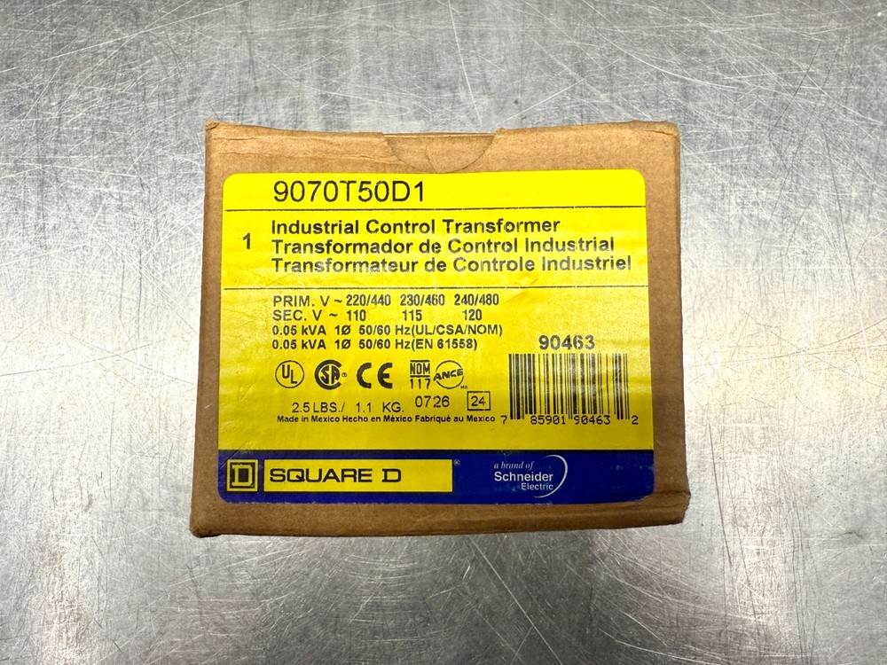 Square D Industrial Control Transformer 9070T50D1