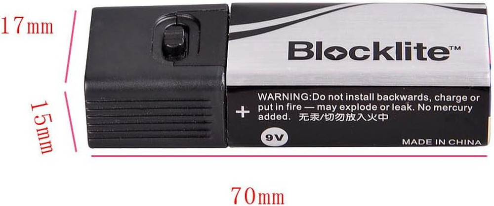 LED Flashlight Mini Flashlight Light Including 9 Volt Battery Flashlight Torch F