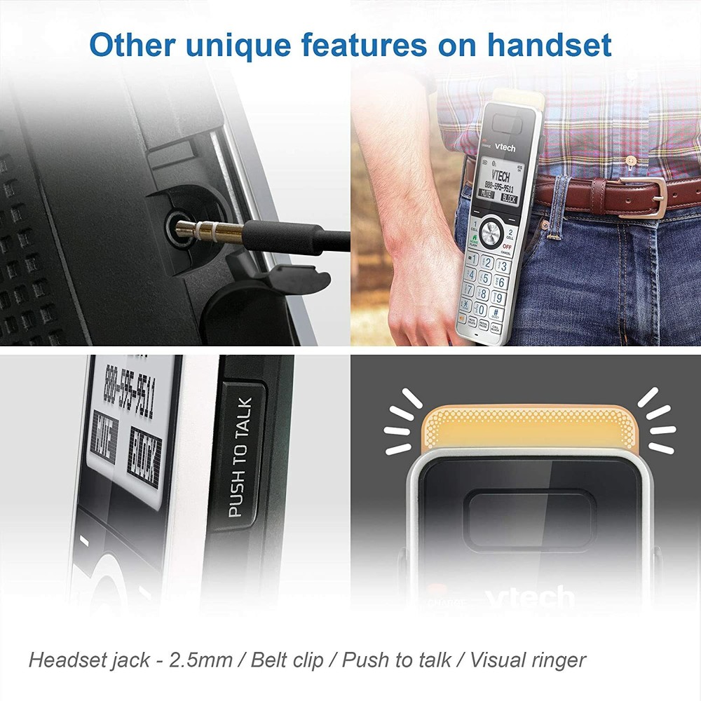 VTech Cordless Phone Answering Machine Bluetooth 5 Handset Super Long Range