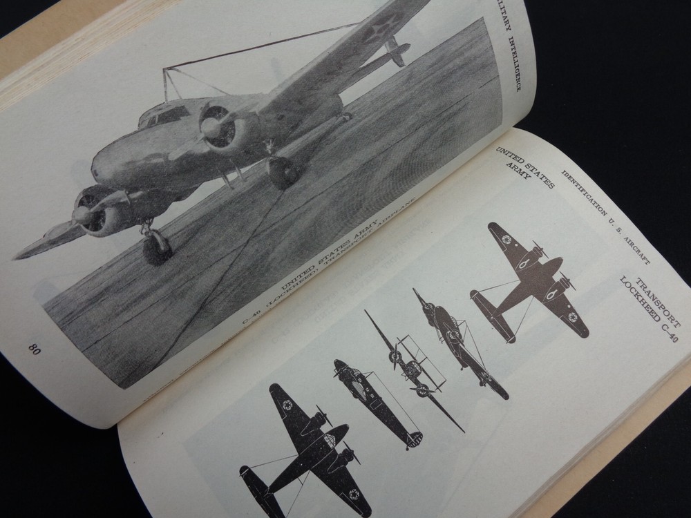 WW2 US WAR DEPT GUIDE "MILITARY INTELLIGENCE" (US Govt AIRCRAFT IDENTIFICATION)