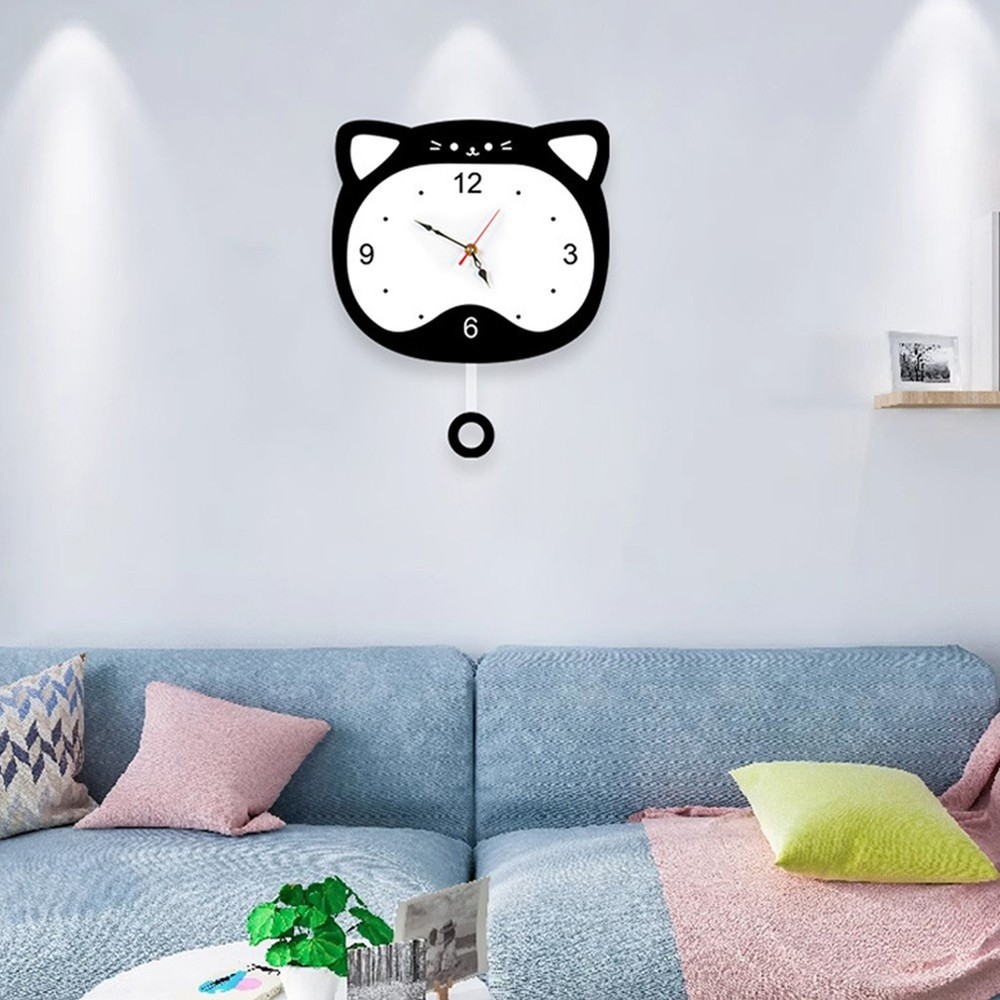 Acrylic Decor Quiet Environment Battery Powered Clock Easy Maintenance