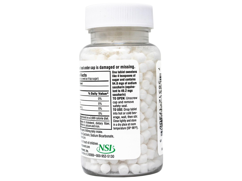 Necta Sweet Sugar Substitute Tablets, 1 Grain, 500 Tablets - 6 Pack