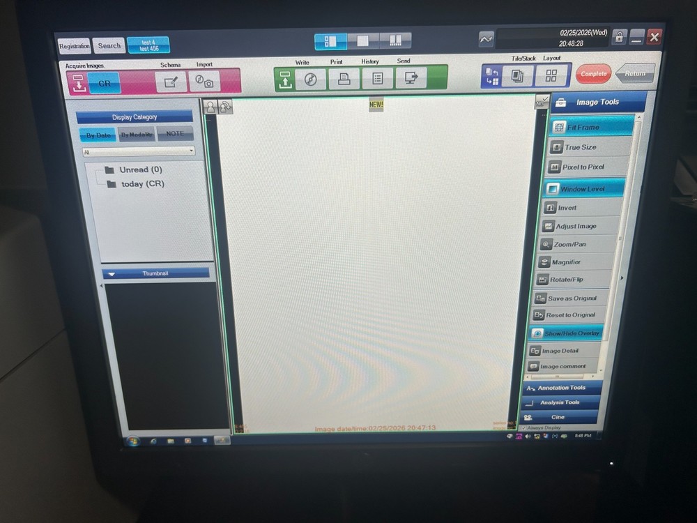 Konica Sigma CR Imaging System with Workstation & Cassettes