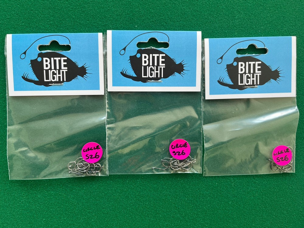 Circle Hooks size 6 - Bitelight Perchmaster 3 packs 30 hooks