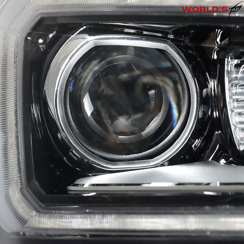 For 2013-2016 GMC Acadia Projector Headlight Right+Left Black Halogen w/ LED DRL