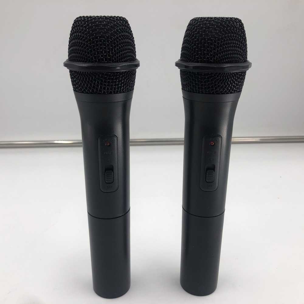 Pyle Fixed Frequency Wireless Karaoke Microphones w/ 2 Handheld Mics