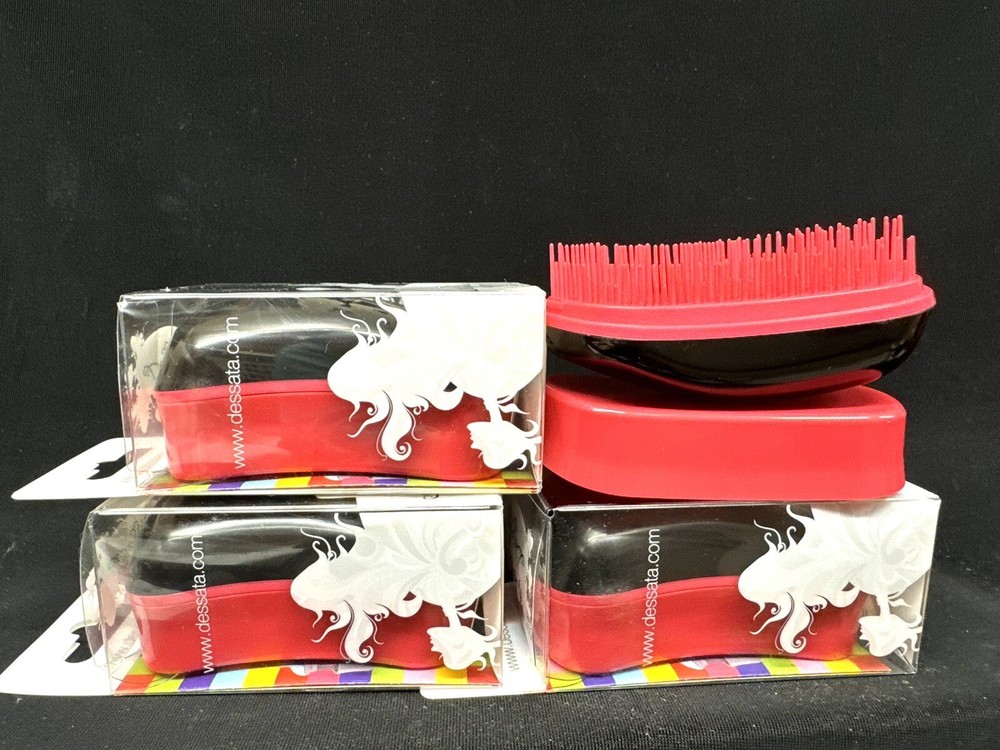 4 dessata mini detangle black-fuchsia brush
