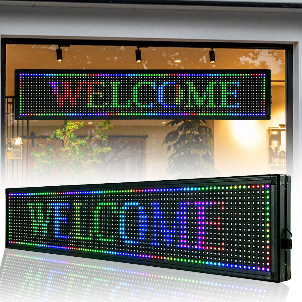 High Brightness Outdoor LED Sign Programmable Scrolling Message Display Board US