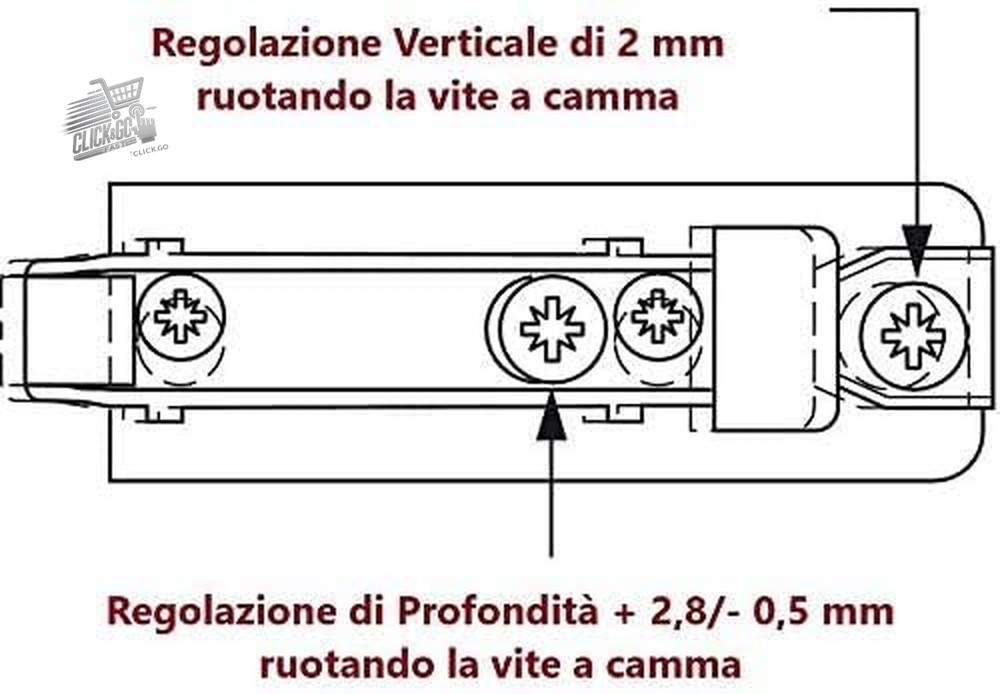 - Straight decelerating hinge "cushioned closure" retractable, Ø35 mm, open