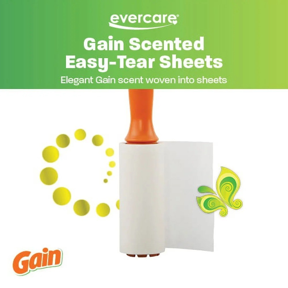 (2 pack) Scented Lint Roller Twin Pack – 90 Sheets per Roll, 180 Total
