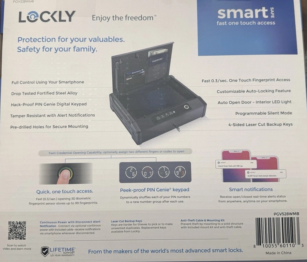 Lockly Smart Safe PGV528WMB