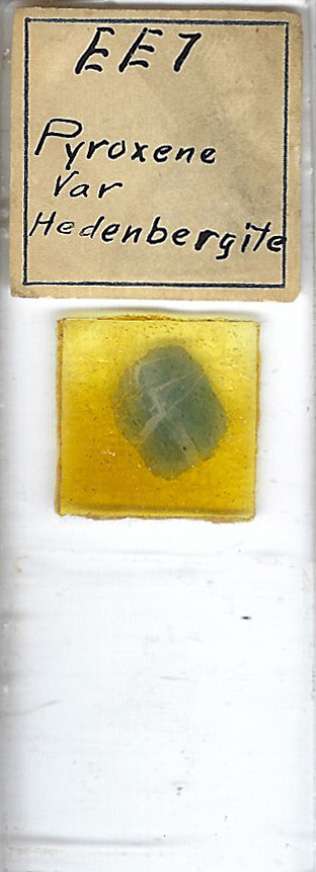 Pyroxene var Hedenbergite Petrographic Microscope Slide