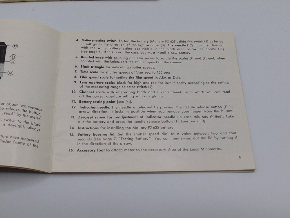 Leica light Meter MR Manual