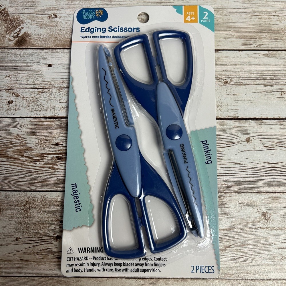 Hello Hobby Edging Scissors Majestic Pinking 2 Pack NIP