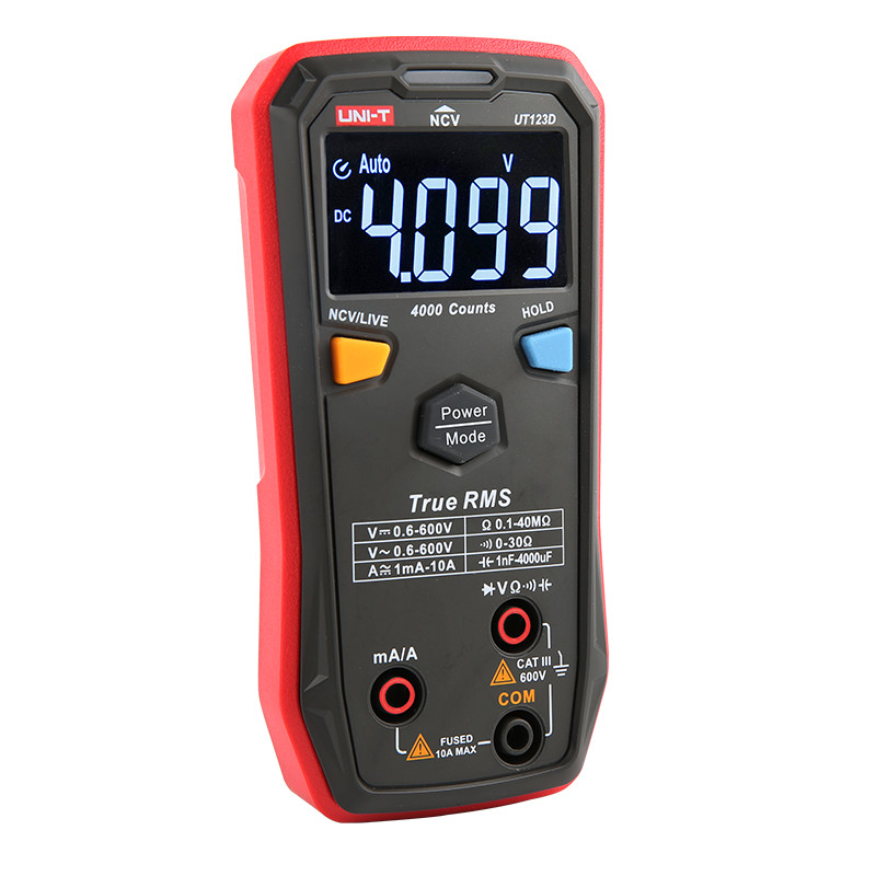 UT123D True RMS NCV DC AC Ohm Cap Live Wire Test Smart Digital Multimeter Tool
