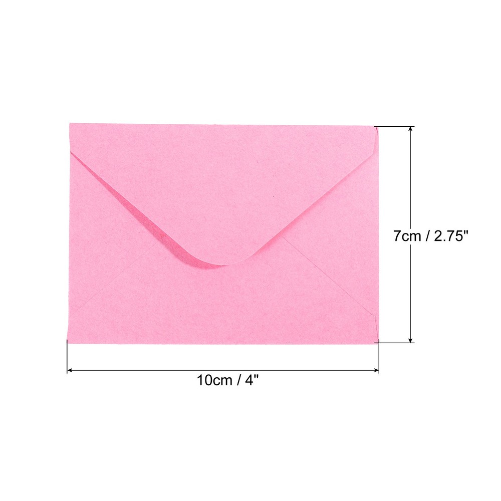100Pcs Mini Envelopes, Tiny Pockets Gift Card Business Card Envelope, Pink