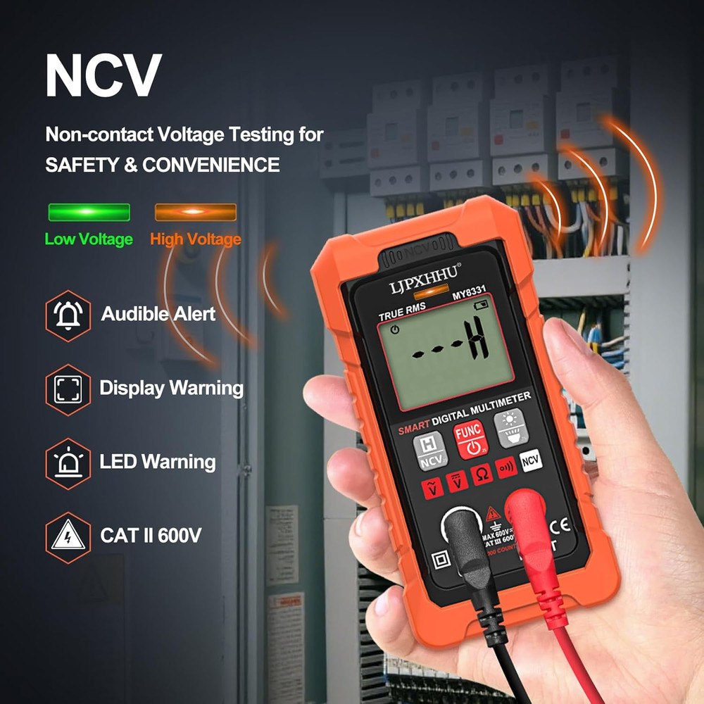 Digital Multimeter Volt Meter TRMS 4000 Counts Auto-Range NCV Voltage Multi Test