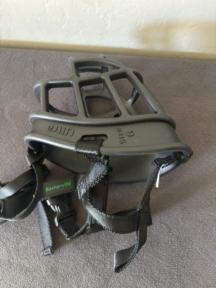 BASKERVILLE Heavy Duty Black Adjustable Dog Training Muzzle Size 6