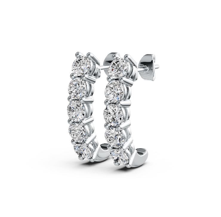 Sterling Silver Semi Mount Earrings Setting Round RD 3.5mm