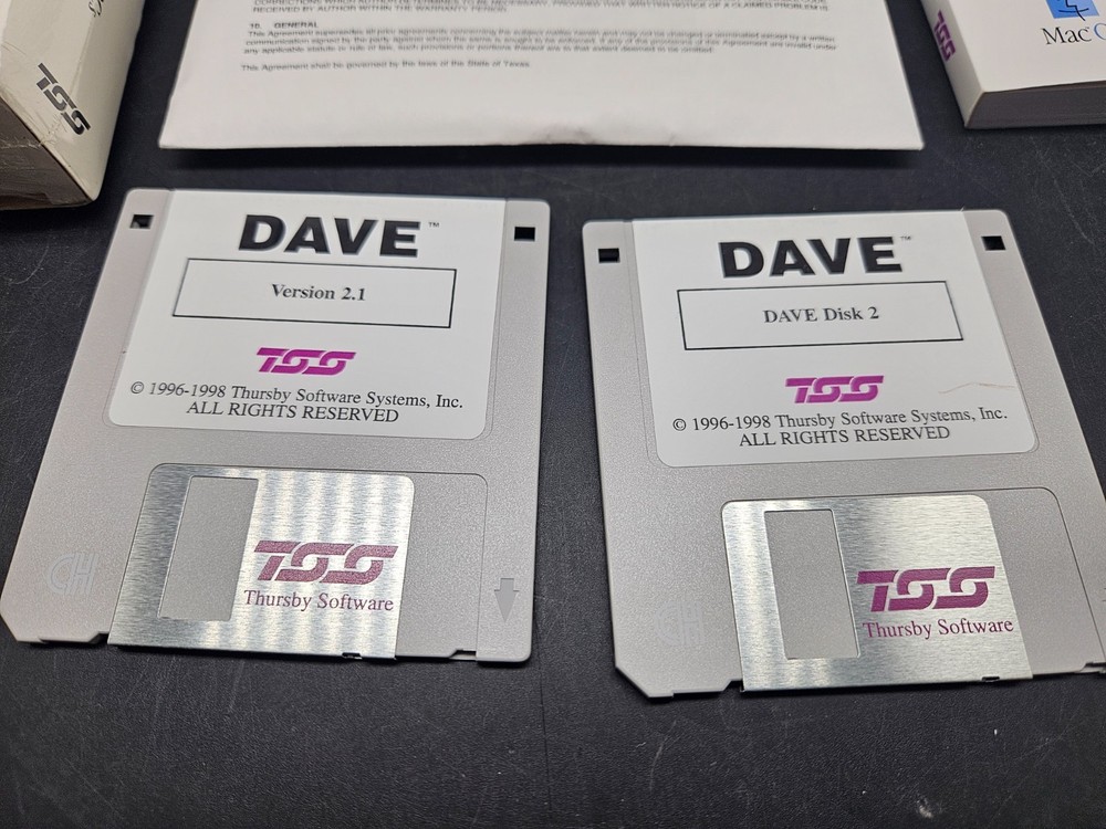 DAVE 2.0 Peer to Peer Between Mac OS Vintage Software