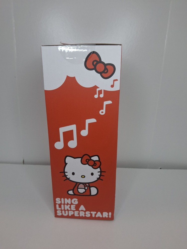 Hello Kitty Bluetooth Karaoke Microphone & Wireless Speaker USB Charging Red NIB