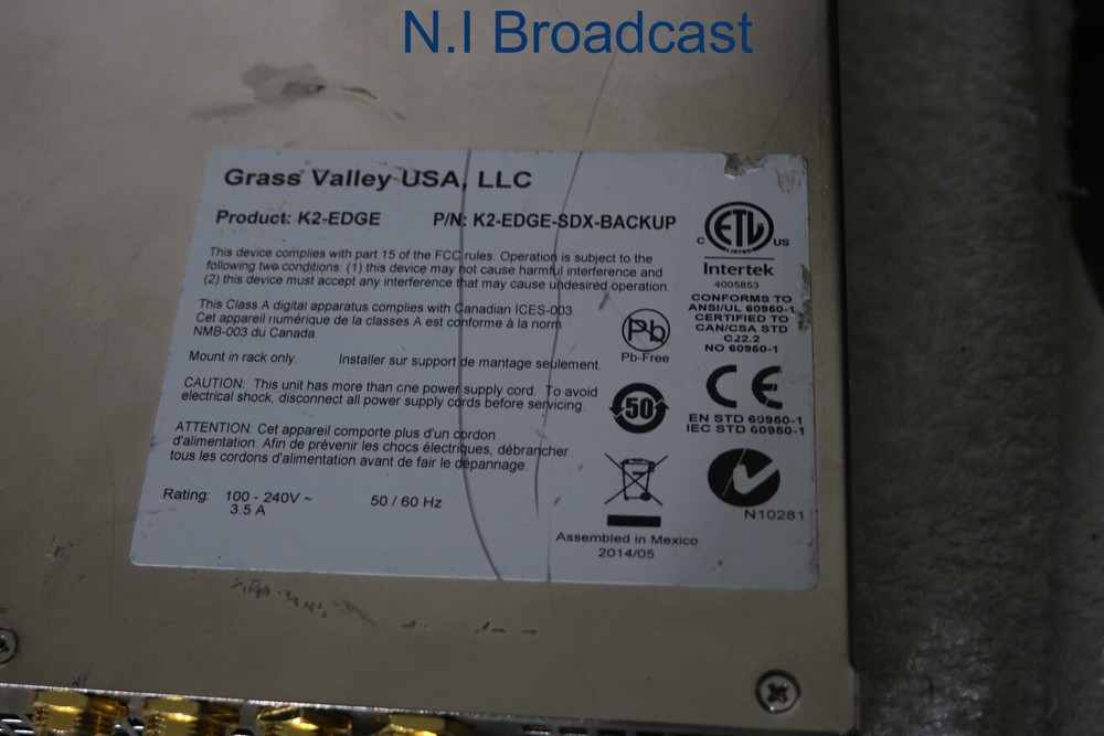 Grass Valley K2 Edge playout server / graphics (server 2)