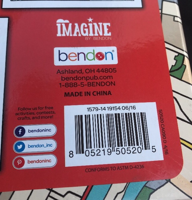 Bendon NYC Fold Out Coloring Box Set - A Fold-out Coloring Keepsake Postcards