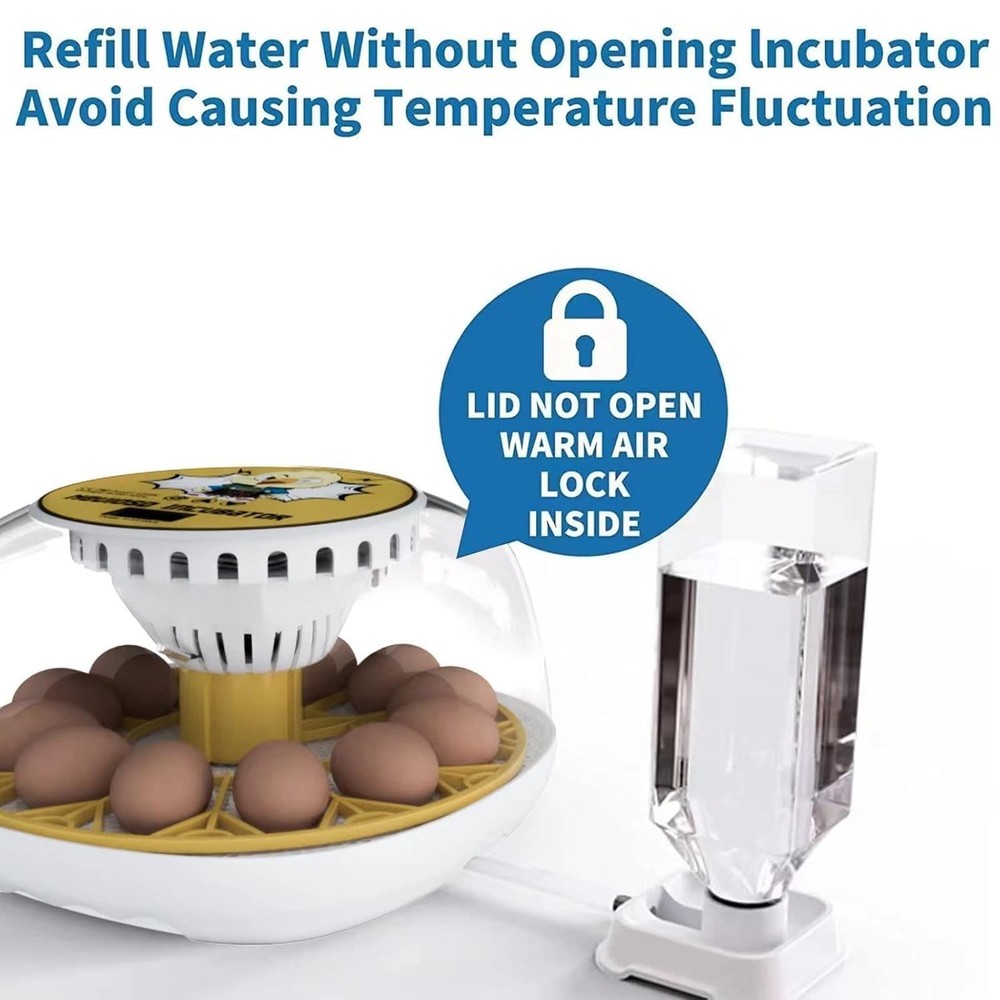 Incubators for Hatching Eggs, Egg Incubator with Automatic Egg Turning and Humid
