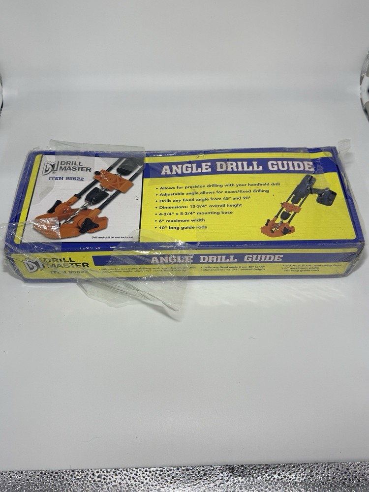 Drill Master Angle Drill Guide Adjustable Portable – New Open Box