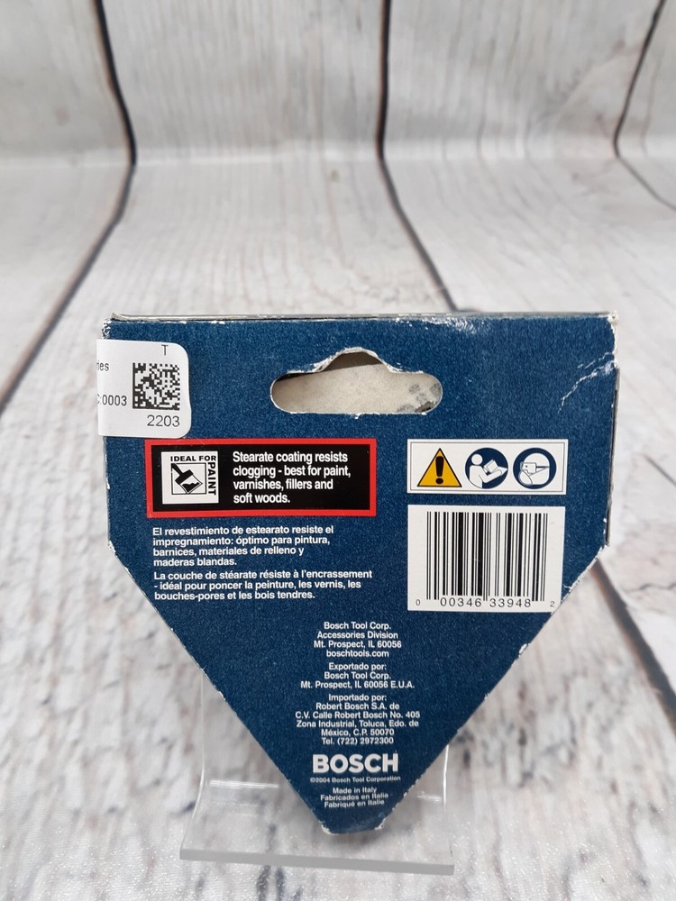 Bosch SDTW120 5 Hook and Loop Sanding Triangles 120 Medium Grit 6 Holes