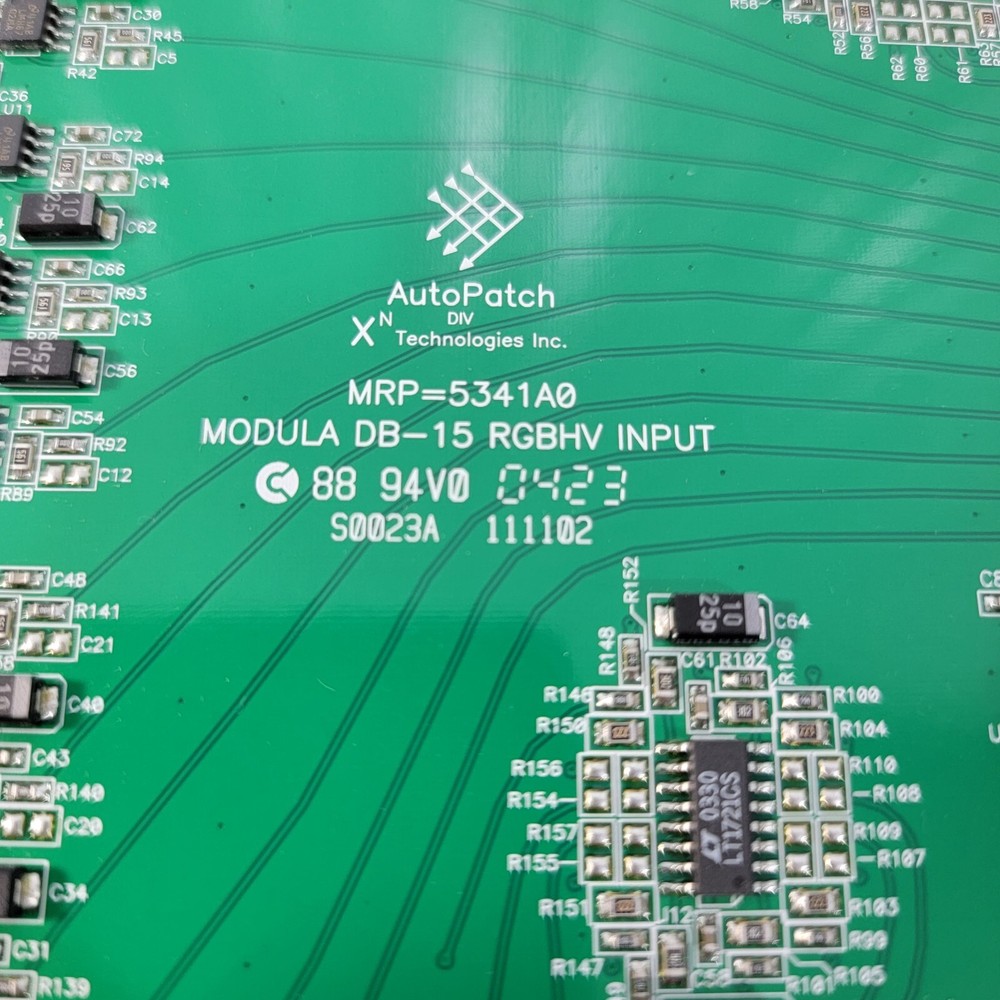AUTOPATCH MRP=5341A0 Modula DB-15 RGBHV Input